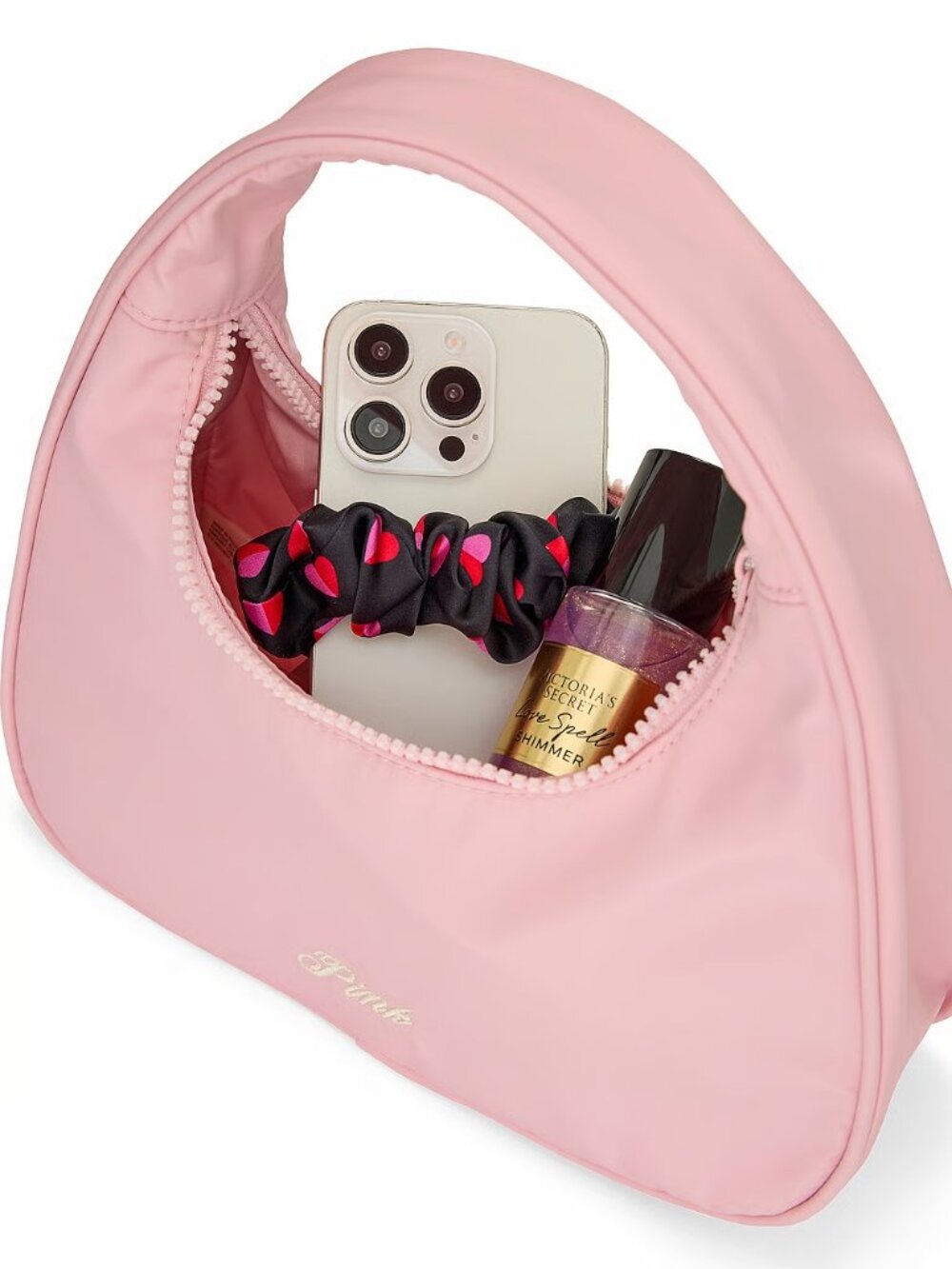VS PINK Nylon Mini Hobo Bag Dollhouse Pink NWT - Picture 2 of 5